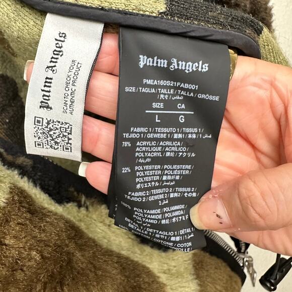 NWOT Palm Angels Records Pile Military Camo Vest Green Men’s L - Picture 12 of 16